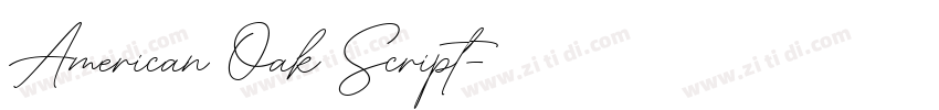American Oak Script字体转换